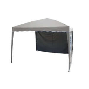 Easy Up – Gazebo – Blanc, Marron – 295 x 250 x 295 cm