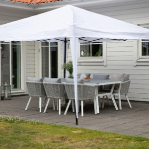 Easy Up – Gazebo – Blanc – 295 x 250 x 295 cm