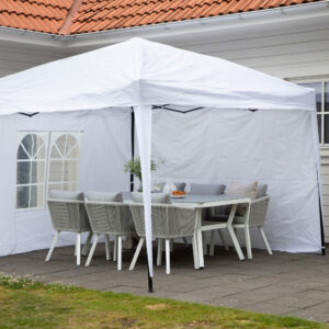 Easy Up – Gazebo – Blanc – 295 x 250 x 295 cm