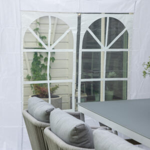 Easy Up – Gazebo – Blanc – 295 x 250 x 295 cm