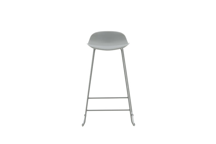 Wave – Chaise de bar – Gris – 42 x 87 x 50 cm