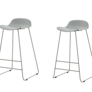 Wave – Chaise de bar – Gris – 42 x 87 x 50 cm