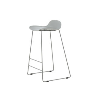 Wave – Chaise de bar – Gris – 42 x 87 x 50 cm