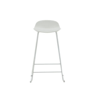 Wave – Chaise de bar – Blanc – 42 x 87 x 50 cm
