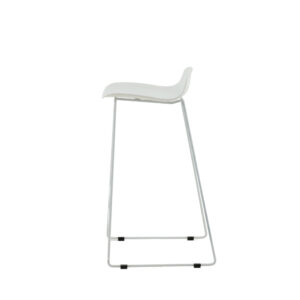 Wave – Chaise de bar – Blanc – 42 x 87 x 50 cm