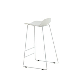 Wave – Chaise de bar – Blanc – 42 x 87 x 50 cm