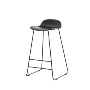 Wave – Chaise de bar – Noir – 42 x 87 x 50 cm