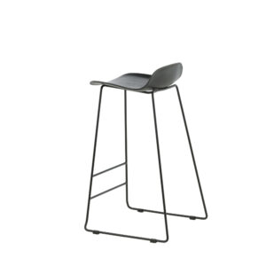 Wave – Chaise de bar – Noir – 42 x 87 x 50 cm