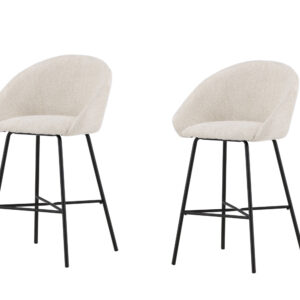 Velvet – Chaise de bar – Noir, Blanc – 57 x 97 x 59 cm