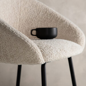 Velvet – Chaise de bar – Noir, Blanc – 57 x 97 x 59 cm
