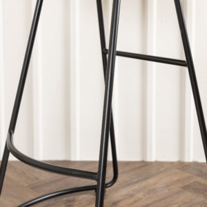 Ozark – Chaise de bar – Noir, Noyer foncé, Noyer – 41 x 74 x 48 cm