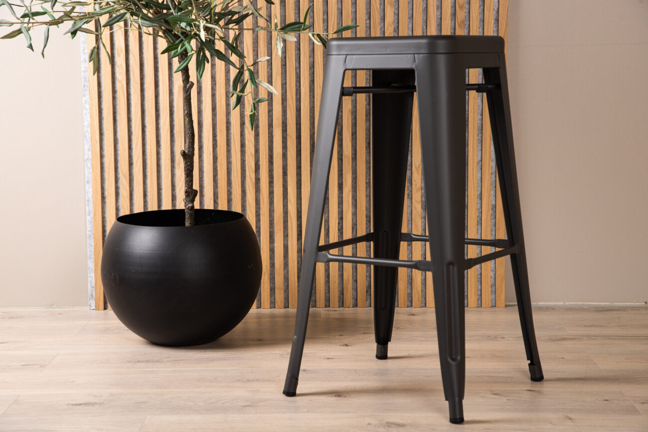 Tempe – Chaise de bar – Gris foncé – 43 x 76 x 43 cm