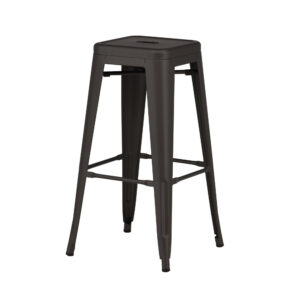 Tempe – Chaise de bar – Gris foncé – 43 x 76 x 43 cm