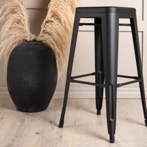 Tempe – Chaise de bar – Noir – 43 x 76 x 43 cm