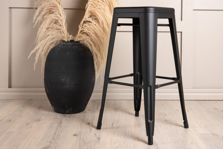 Tempe – Chaise de bar – Noir – 43 x 76 x 43 cm