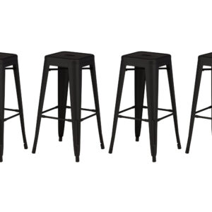 Tempe – Chaise de bar – Noir – 43 x 76 x 43 cm