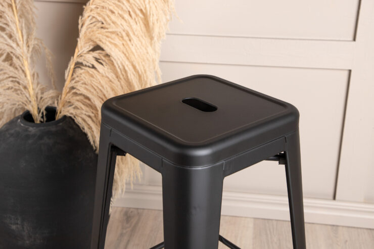 Tempe – Chaise de bar – Noir – 43 x 76 x 43 cm