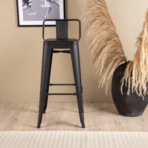 Tempe – Chaise de bar – Noir – 40 x 94 x 36 cm