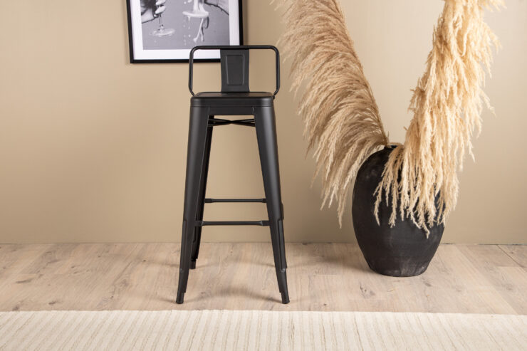 Tempe – Chaise de bar – Noir – 40 x 94 x 36 cm