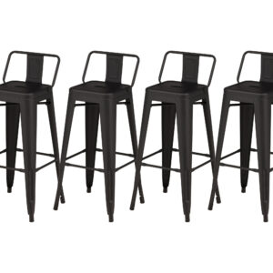 Tempe – Chaise de bar – Noir – 40 x 94 x 36 cm