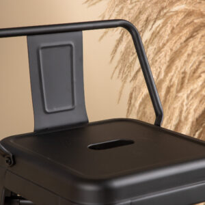 Tempe – Chaise de bar – Noir – 40 x 94 x 36 cm