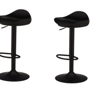 Adesto – Chaise de bar – Noir – 38 x 69 x 40 cm