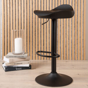 Adesto – Chaise de bar – Noir – 38 x 69 x 40 cm