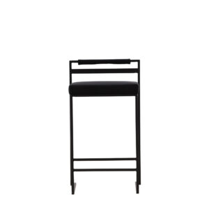 Opelika – Chaise de bar – Noir – 41 x 80 x 45 cm