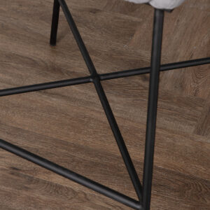 Velvet – Chaise de bar – Noir, Gris foncé – 57 x 97 x 59 cm