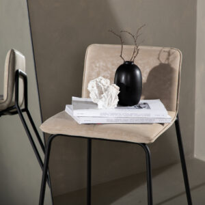 Bisbee – Chaise de bar – Beige, Noir – 50 x 85 x 41 cm