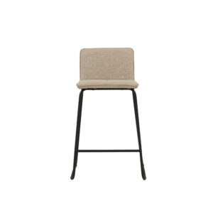 Bisbee – Chaise de bar – Beige, Noir – 50 x 85 x 41 cm