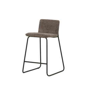 Bisbee – Chaise de bar – Noir, Gris foncé – 50 x 85 x 41 cm