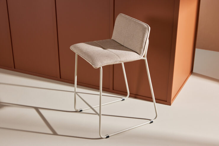 Bisbee – Chaise de bar – Beige – 50 x 85 x 44,7 cm