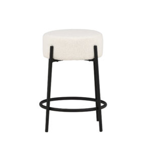 Tucson – Chaise de bar – Noir, Blanc – ⌀50 cm