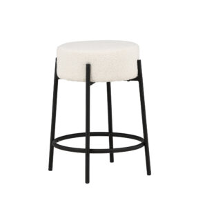 Tucson – Chaise de bar – Noir, Blanc – ⌀50 cm