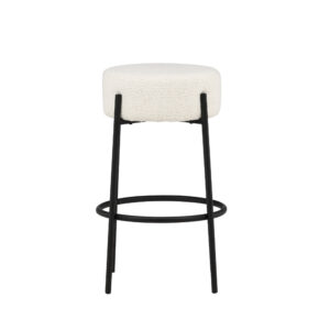Tucson – Chaise de bar – Noir, Blanc – ⌀41 cm