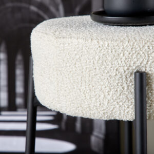Tucson – Chaise de bar – Noir, Blanc – ⌀41 cm