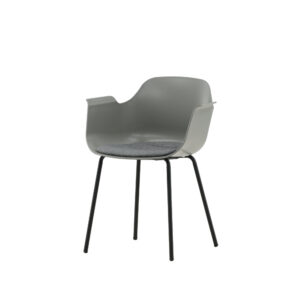 Comfort – Chaise de salle à manger – Noir, Gris – 52 x 80 x 61 cm