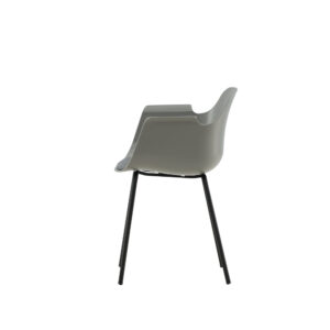 Comfort – Chaise de salle à manger – Noir, Gris – 52 x 80 x 61 cm