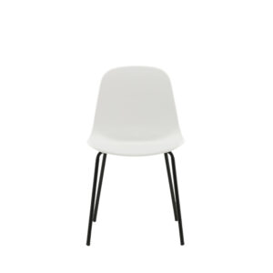 Arctic – Chaise de salle à manger – Noir, Blanc – 48 x 82 x 49 cm