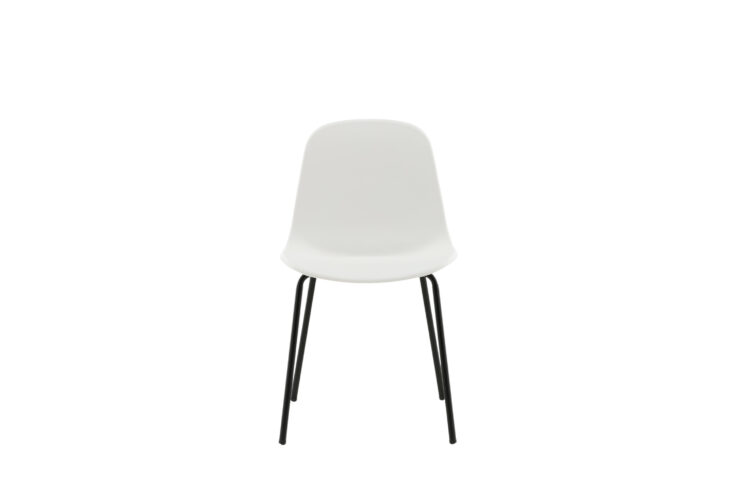 Arctic – Chaise de salle à manger – Noir, Blanc – 48 x 82 x 49 cm