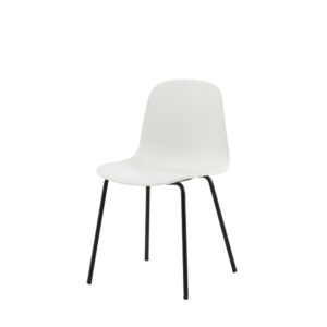 Arctic – Chaise de salle à manger – Noir, Blanc – 48 x 82 x 49 cm