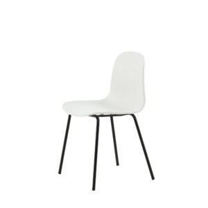 Arctic – Chaise de salle à manger – Noir, Blanc – 48 x 82 x 49 cm