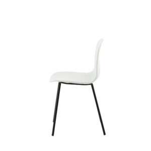 Arctic – Chaise de salle à manger – Noir, Blanc – 48 x 82 x 49 cm