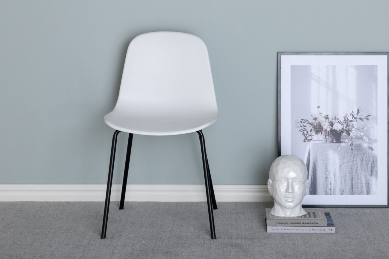 Arctic – Chaise de salle à manger – Noir, Blanc – 48 x 82 x 49 cm