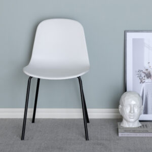 Arctic – Chaise de salle à manger – Noir, Blanc – 48 x 82 x 49 cm