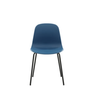 Arctic – Chaise de salle à manger – Noir, Bleu – 48 x 82 x 49 cm