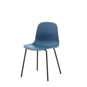 Arctic – Chaise de salle à manger – Noir, Bleu – 48 x 82 x 49 cm