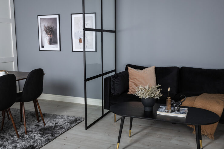 Leif – Industrial Wall – Noir – 2 x 210 x 120 cm