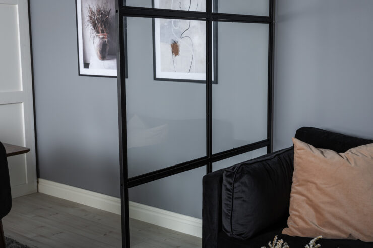 Leif – Industrial Wall – Noir – 2 x 210 x 120 cm